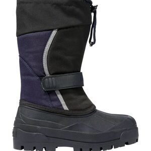 L.L. Bean Black and Blue Kids Snow Boots